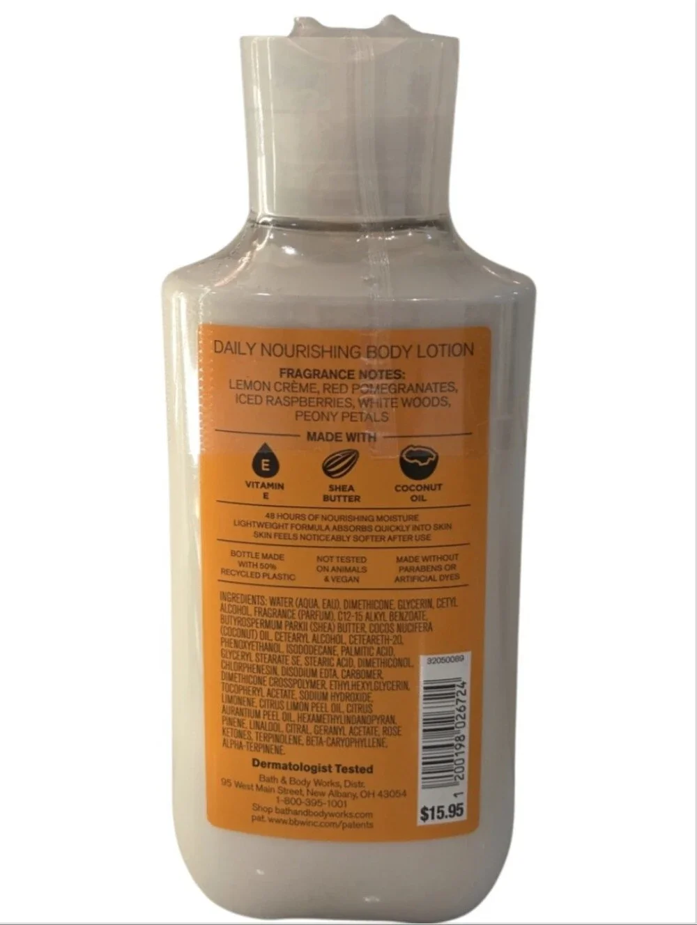 Bath & Body Works Lemon Pomegranate Cream Body Lotion 8oz New & Sealed